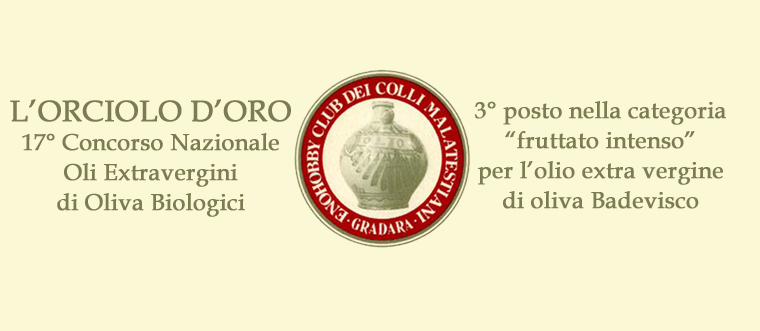 premio orciolo d'oro 2016 per l'olio Badevisco